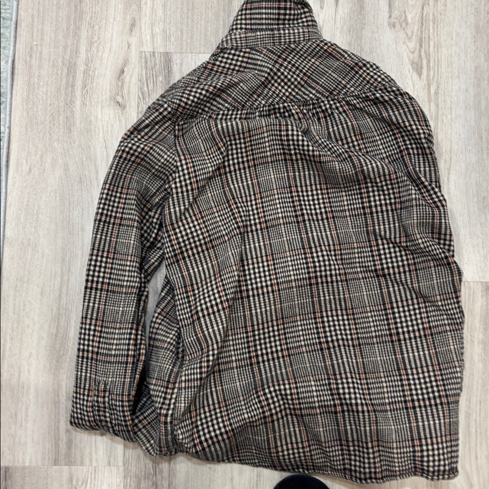 Lands' End Women's Plaid Button Down Shirt brown size Small - Picture 6 of 6
